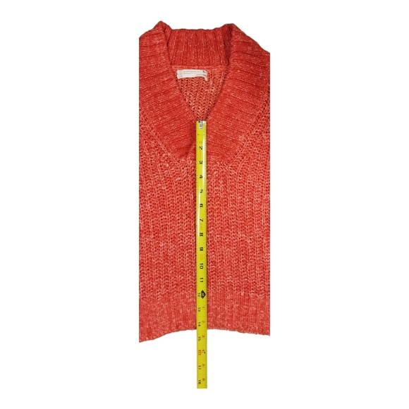 Anthropologie Women's V-Neck Honore Pullover Sweater, Wool, Raspberry, S… - Picture 3 of 13